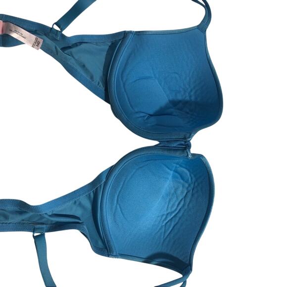 Victoria Secret Bra 34D Slate Blue Underwire Padded Full Coverage Dual Strap - Picture 5 of 9